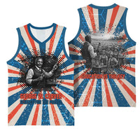 George Washington Carver Basketball Jersey with Science Teaching Scene, Education Is the Key Quote - Wonder Print Shop