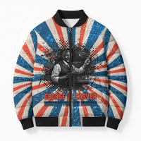 George Washington Carver Bomber Puffer Jacket with Science Teaching Scene, Education Is the Key Quote - Wonder Print Shop