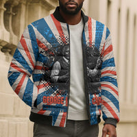 George Washington Carver Bomber Puffer Jacket with Science Teaching Scene, Education Is the Key Quote - Wonder Print Shop