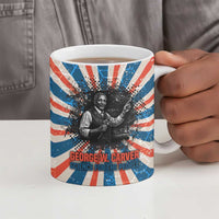George Washington Carver Ceramic Mug with Science Teaching Scene, Education Is the Key Quote - Wonder Print Shop