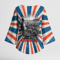 George Washington Carver Kimono Sleeve Blouse with Science Teaching Scene, Education Is the Key Quote - Wonder Print Shop