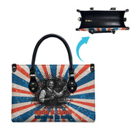 George Washington Carver Leather Bag with Science Teaching Scene, Education Is the Key Quote - Wonder Print Shop
