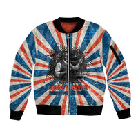 George Washington Carver Sleeve Zip Bomber Jacket with Science Teaching Scene, Education Is the Key Quote - Wonder Print Shop