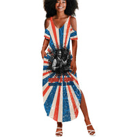 George Washington Carver Summer Maxi Dress with Science Teaching Scene, Education Is the Key Quote - Wonder Print Shop