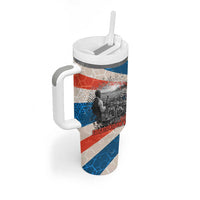 George Washington Carver Tumbler With Handle with Science Teaching Scene, Education Is the Key Quote - Wonder Print Shop