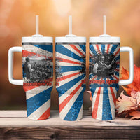 George Washington Carver Tumbler With Handle with Science Teaching Scene, Education Is the Key Quote - Wonder Print Shop