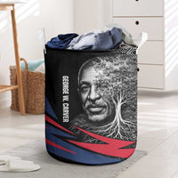 George Washington Carver Laundry Basket with Tree Portrait Illustration, Nature Is the Greatest Teacher Quote - Wonder Print Shop