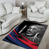 George Washington Carver Area Rug with Tree Portrait Illustration, Nature Is the Greatest Teacher Quote - Wonder Print Shop