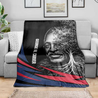 George Washington Carver Blanket with Tree Portrait Illustration, Nature Is the Greatest Teacher Quote - Wonder Print Shop