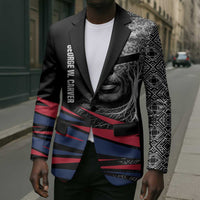 George Washington Carver Blazer with Tree Portrait Illustration, Nature Is the Greatest Teacher Quote - Wonder Print Shop