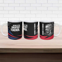 George Washington Carver Ceramic Mug with Tree Portrait Illustration, Nature Is the Greatest Teacher Quote - Wonder Print Shop