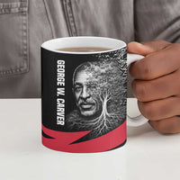 George Washington Carver Ceramic Mug with Tree Portrait Illustration, Nature Is the Greatest Teacher Quote - Wonder Print Shop