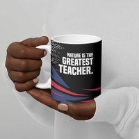 George Washington Carver Ceramic Mug with Tree Portrait Illustration, Nature Is the Greatest Teacher Quote - Wonder Print Shop