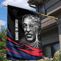 George Washington Carver Garden Flag with Tree Portrait Illustration, Nature Is the Greatest Teacher Quote - Wonder Print Shop
