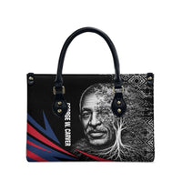 George Washington Carver Leather Bag with Tree Portrait Illustration, Nature Is the Greatest Teacher Quote - Wonder Print Shop