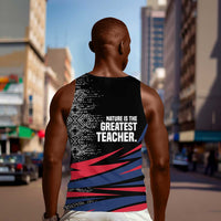 George Washington Carver Men Tank Top with Tree Portrait Illustration, Nature Is the Greatest Teacher Quote - Wonder Print Shop