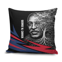 George Washington Carver Pillow Cover with Tree Portrait Illustration, Nature Is the Greatest Teacher Quote - Wonder Print Shop