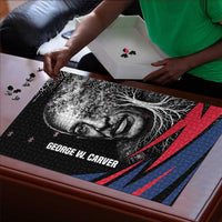 George Washington Carver Puzzle with Tree Portrait Illustration, Nature Is the Greatest Teacher Quote - Wonder Print Shop