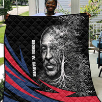 George Washington Carver Quilt with Tree Portrait Illustration, Nature Is the Greatest Teacher Quote - Wonder Print Shop