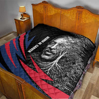 George Washington Carver Quilt with Tree Portrait Illustration, Nature Is the Greatest Teacher Quote - Wonder Print Shop