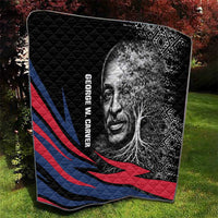 George Washington Carver Quilt with Tree Portrait Illustration, Nature Is the Greatest Teacher Quote - Wonder Print Shop