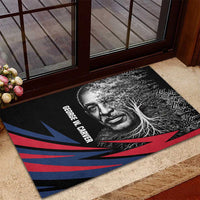 George Washington Carver Rubber Doormat with Tree Portrait Illustration, Nature Is the Greatest Teacher Quote - Wonder Print Shop