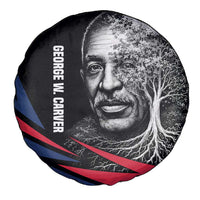 George Washington Carver Spare Tire Cover with Tree Portrait Illustration, Nature Is the Greatest Teacher Quote - Wonder Print Shop