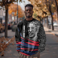 George Washington Carver Sweatshirt with Tree Portrait Illustration, Nature Is the Greatest Teacher Quote - Wonder Print Shop