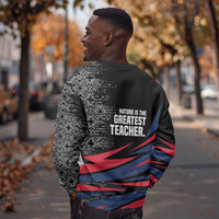 George Washington Carver Sweatshirt with Tree Portrait Illustration, Nature Is the Greatest Teacher Quote - Wonder Print Shop