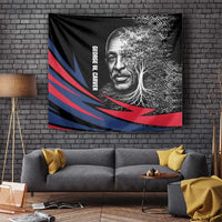 George Washington Carver Tapestry with Tree Portrait Illustration, Nature Is the Greatest Teacher Quote - Wonder Print Shop
