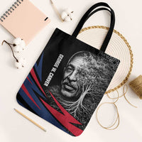 George Washington Carver Tote Bag with Tree Portrait Illustration, Nature Is the Greatest Teacher Quote - Wonder Print Shop