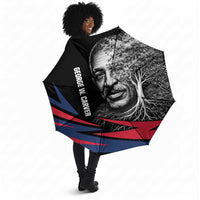 George Washington Carver Umbrella with Tree Portrait Illustration, Nature Is the Greatest Teacher Quote - Wonder Print Shop