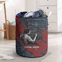 Katherine Johnson Laundry Basket with Chalkboard Math Scene, Verify the Numbers Quote and Space Orbit - Wonder Print Shop