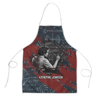 Katherine Johnson Apron with Chalkboard Math Scene, Verify the Numbers Quote and Space Orbit - Wonder Print Shop