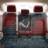 Katherine Johnson Back Car Seat Cover with Chalkboard Math Scene, Verify the Numbers Quote and Space Orbit - Wonder Print Shop
