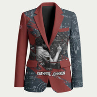 Katherine Johnson Blazer with Chalkboard Math Scene, Verify the Numbers Quote and Space Orbit - Wonder Print Shop
