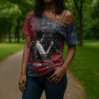 Katherine Johnson Cross Shoulder Shirt with Chalkboard Math Scene, Verify the Numbers Quote and Space Orbit - Wonder Print Shop