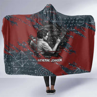Katherine Johnson Hooded Blanket with Chalkboard Math Scene, Verify the Numbers Quote and Space Orbit - Wonder Print Shop