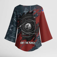 Katherine Johnson Kimono Sleeve Blouse with Chalkboard Math Scene, Verify the Numbers Quote and Space Orbit - Wonder Print Shop