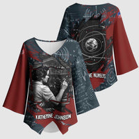 Katherine Johnson Kimono Sleeve Blouse with Chalkboard Math Scene, Verify the Numbers Quote and Space Orbit - Wonder Print Shop
