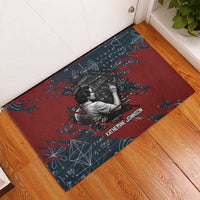 Katherine Johnson Rubber Doormat with Chalkboard Math Scene, Verify the Numbers Quote and Space Orbit - Wonder Print Shop