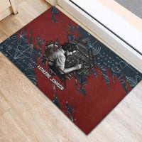 Katherine Johnson Rubber Doormat with Chalkboard Math Scene, Verify the Numbers Quote and Space Orbit - Wonder Print Shop