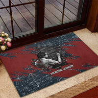 Katherine Johnson Rubber Doormat with Chalkboard Math Scene, Verify the Numbers Quote and Space Orbit - Wonder Print Shop