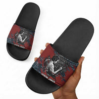 Katherine Johnson Slide Sandals with Chalkboard Math Scene, Verify the Numbers Quote and Space Orbit - Wonder Print Shop