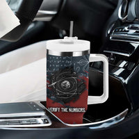 Katherine Johnson Tumbler With Handle with Chalkboard Math Scene, Verify the Numbers Quote and Space Orbit - Wonder Print Shop