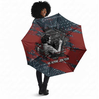 Katherine Johnson Umbrella with Chalkboard Math Scene, Verify the Numbers Quote and Space Orbit - Wonder Print Shop