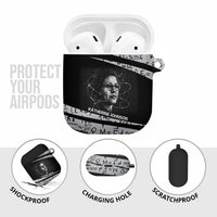 Katherine Johnson AirPods Case with Orbital Space Portrait, Historic NASA Launch Dates and Physics - Wonder Print Shop