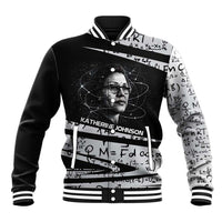 Katherine Johnson Baseball Jacket with Orbital Space Portrait, Historic NASA Launch Dates and Physics - Wonder Print Shop