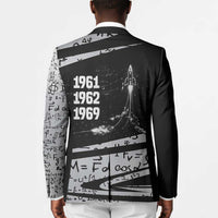 Katherine Johnson Blazer with Orbital Space Portrait, Historic NASA Launch Dates and Physics - Wonder Print Shop