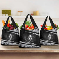 Katherine Johnson Grocery Bag with Orbital Space Portrait, Historic NASA Launch Dates and Physics - Wonder Print Shop
